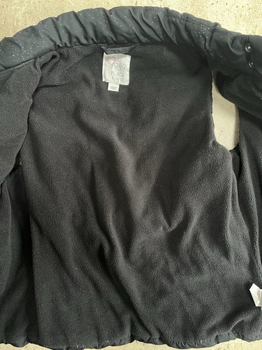 The Children’s Place Black Sparkly Fleece Lined Puffer Vest Size 10/12 - Picture 4 of 4