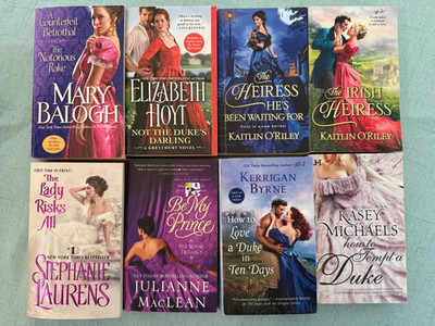 Lot of 8 Assorted Historical Romance PBs:  Balogh, Hoyt, Laurens, Byrne, etc.