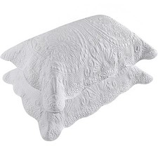 Pillow Shams Standard Size Set of 2, Ultra Soft Breathable Quilted Pillow Cas...