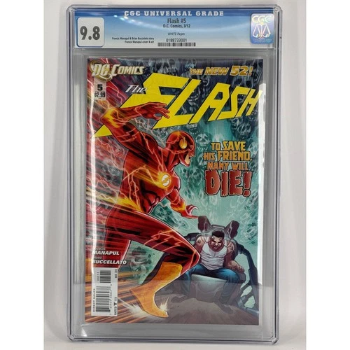 DC Comics: FLASH 5 High-Grade 9.8 CGC. Francis Manapul Cover. The New 52 Story