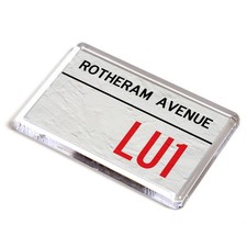 FRIDGE MAGNET - Rotheram Avenue LU1 - UK Postcode