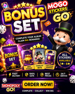 Bonus set stickers available :- Monopoly Go (Fast Delivery) Stickers Go