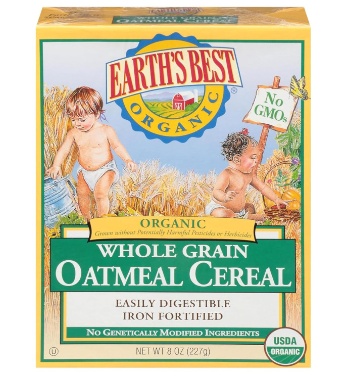 Organic Whole Grain Oatmeal Cereal  8 Oz By Earth's Best
