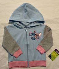 Disney Stitch Loves Angel Hoodie Jacket Sweatshirt TODDLER Girls Size 2T NEW