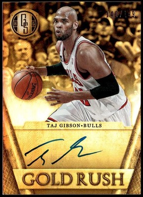 2014-15 Panini Gold Standard #18 Taj Gibson Gold Rush Autographs #/199 E1