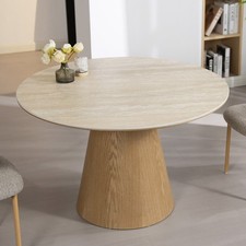 Esstisch UNIQUE - 120cm - FARB- & MATERIALWAHL - Säulenfuß runde Tischplatte