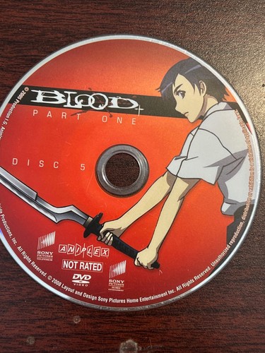Blood+ Volume One, Disc 5 DVD, 5-Episodes, Aniplex The Last Vampire, Free Ship