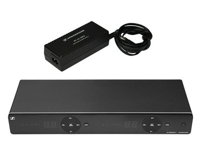 Wireless Microphone Receiver Sennheiser EM-XSW 1 DUAL 821-865MHz with AC Adapter