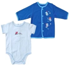 Vintage Lot Of 2 Little Me Bright Future Baby Boy Bodysuit Shirt Size 3-6 Months