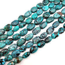 Natural Turquoise Oval Nugget Beads for Jewelry Making 11x12-13x12mm