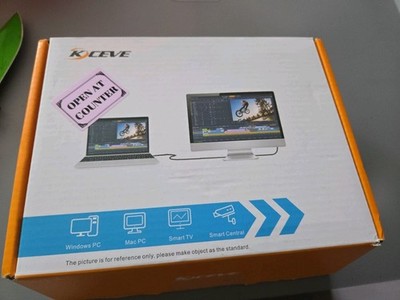 KCEVE USB C KVM Switch 4K/1080P@60Hz, USB C Dual Monitor KVM Switch for 2 Laptop