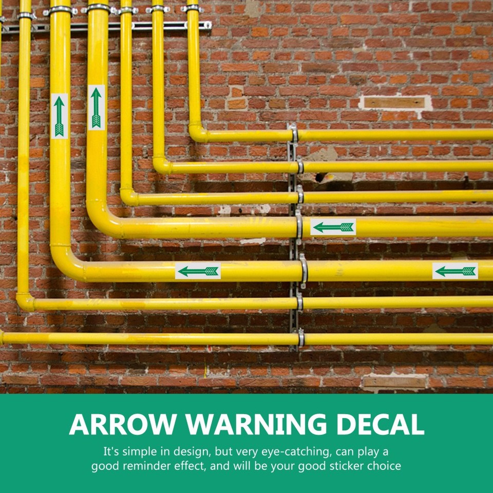 10 Pcs Arrow Indicator Pipeline Sticker Indicating Direction Decals ...