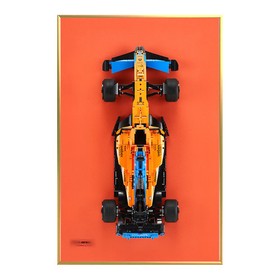 Classic Leather Wall Mount Display for LEGO&reg; Technic&trade; Mclaren Orange