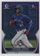 2023 Bowman Chrome Prospects Mega Box Purple Mojo Refractor Yhoangel Aponte 0q3