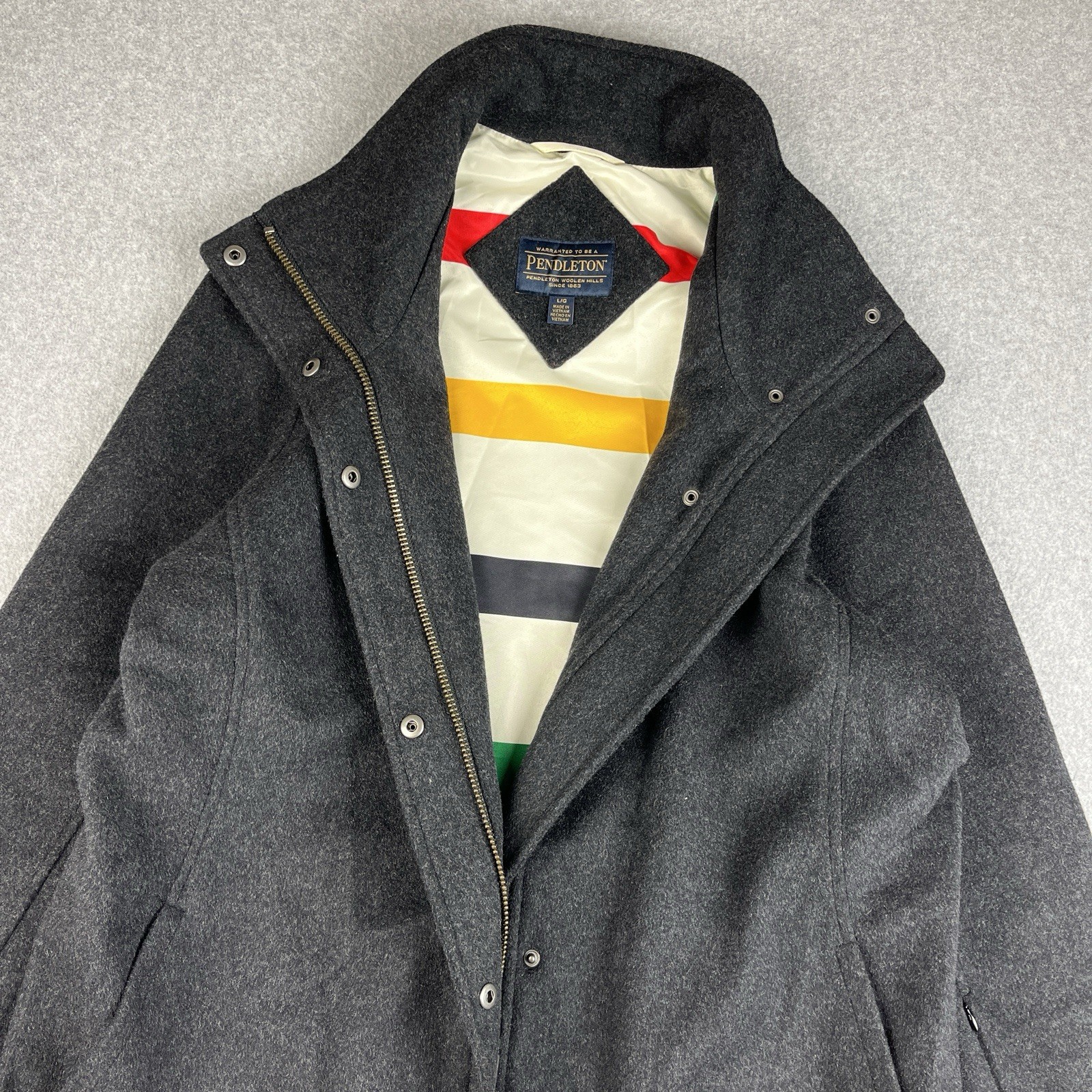 Pendleton Coat Jacket Women's Large Gray Hudson B… - image 2