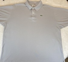 Lacoste Polo Light Gray Size 9 4X Per Lacoste Site Short Sleeve EUC