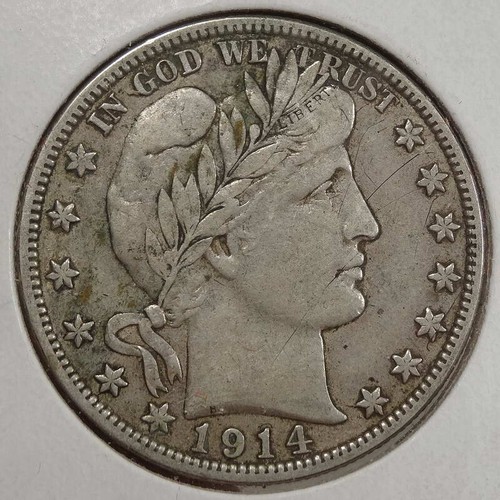 1914-S Barber Half Dollar, Choice Very Fine, Discounted Original Coin 0418-32