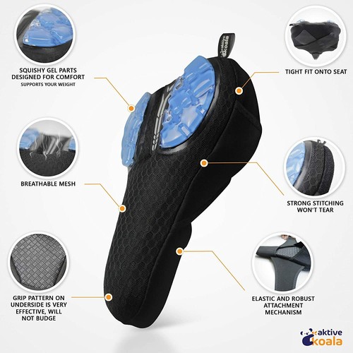 Gel bike seat cover Nonslip gel seat cushion for bike exercise, road