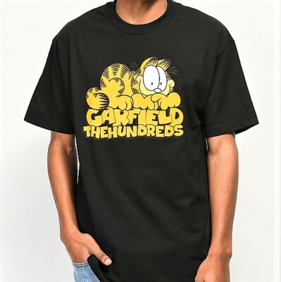 The Hundreds x Garfield Original Stacked Logo Tee Shirt Black