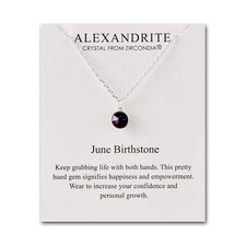 June (Alexandrite) Birthstone Necklace Created with Zircondia® Crystals