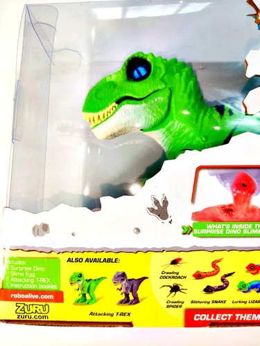 Juguete robótico a batería Robo Alive Attacking GREEN T-Rex de Zuru NUEVO en CAJA - Imagen 5 de 7