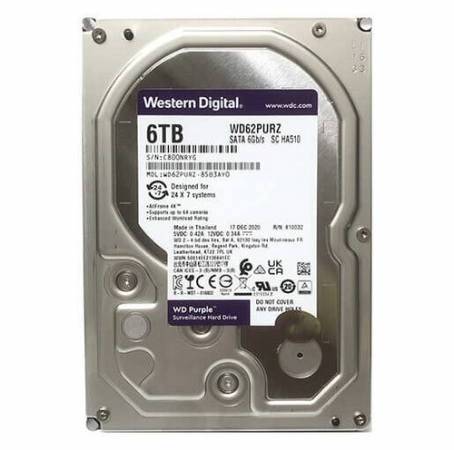 Western Digital WD Purple 6TB Internal CCTV Hard Drive HDD WD62PURZ AUS ORIGINAL - Picture 2 of 2