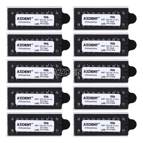 AZDENT Dental Orthodontic Monoblock MIM Bracket Braces Mini Roth/ MBT 018/ 022