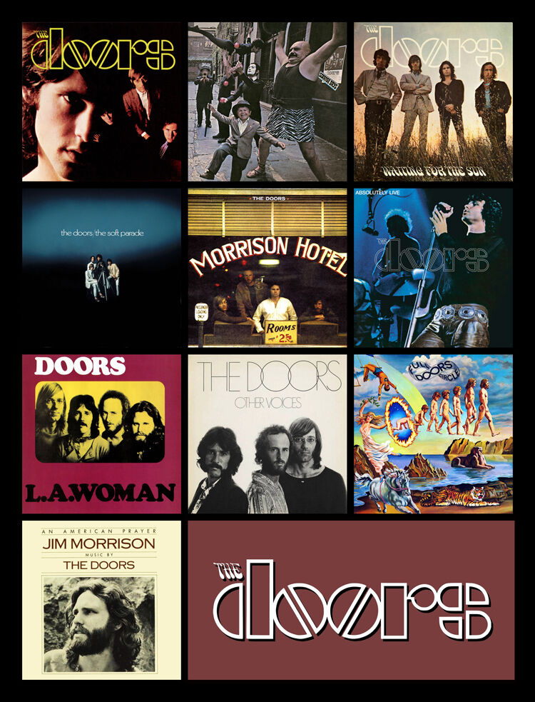 THE DOORS album discography magnet (4 x 3) hendrix joplin