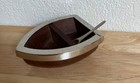 Pottery Barn Tabletop Boat Salt & Pepper Cellar  W/Spoon — photo 4
