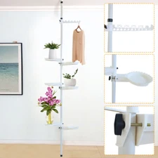 7-Layers Tension Pole Plant Stand Indoor Flower Decor Display Rack Storage Stand