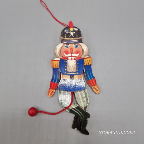 VTG Wooden Jumping Jack Nutcracker Wall Hanging Pull Toy Colorful Nursery Decor - Picture 6 of 8