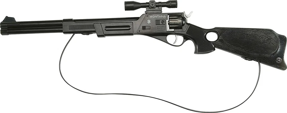 Schrödel Montana Spielzeuggewehr mit Zielfernrohr 12 Schuss Gewehr Flinte Gun