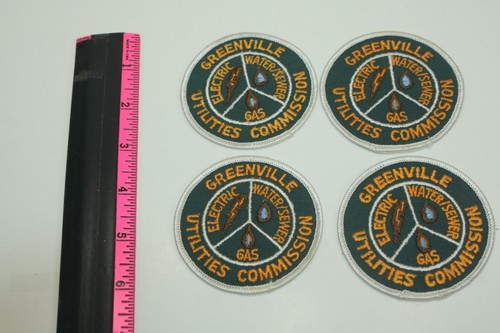 SET 4 Collectible Embroidered Patches GREENVILLE UTILITIES COMMISSION Round 3" - Picture 4 of 4