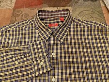 IZOD COLORFUL PLAID SHIRT BUTTON DOWN COLLAR SIZE L DRESS/CASUAL