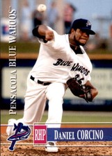 2014 Pensacola Blue Wahoos Team Issue #5 Daniel Corcino Dominican Republic Card