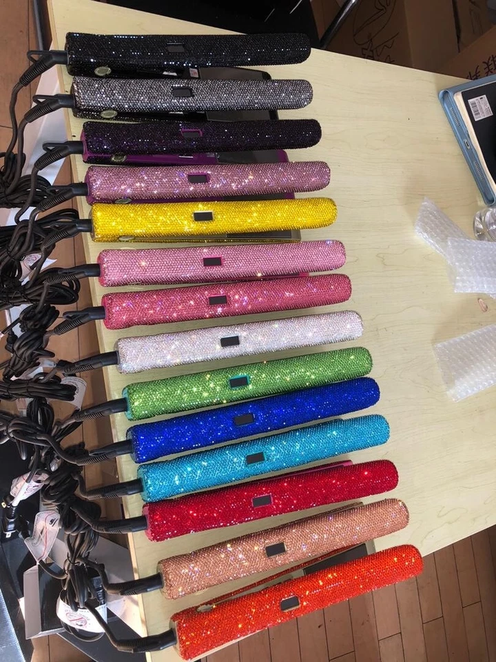 Nuevo juego de plancha plana brillante con planchas, peine caliente, juego de varita rizadora, cepillo Foto 3 de 3