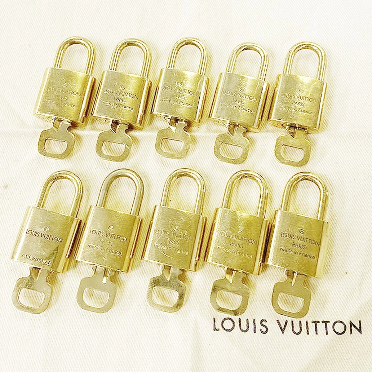 Louis Vuitton Padlock Key Set of 10 Cadena Gold Plated Women's