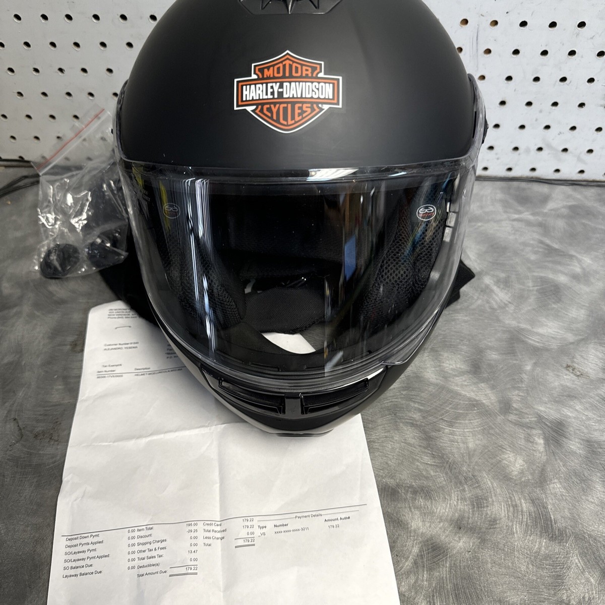 HARLEY-DAVIDSON マットブラックヘルメット Harley-Davidson Motorcycle Helmet, SM 55-56, System X Flip-Up Face