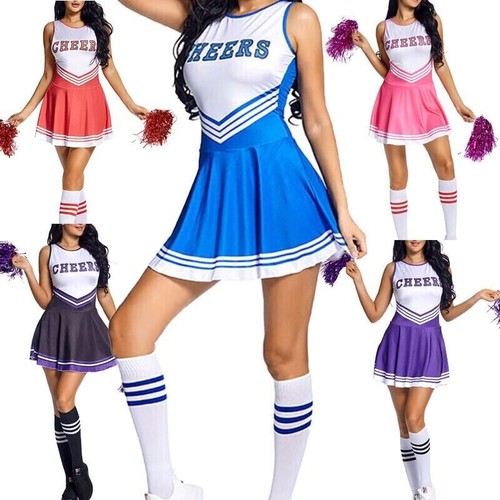 Women Dress With Socks Letter Print Dance Outfit High School Dresses Athletic