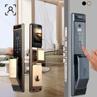3D Face Smart Door Lock Biometric Fingerprint IC Card Unlock APP Camera