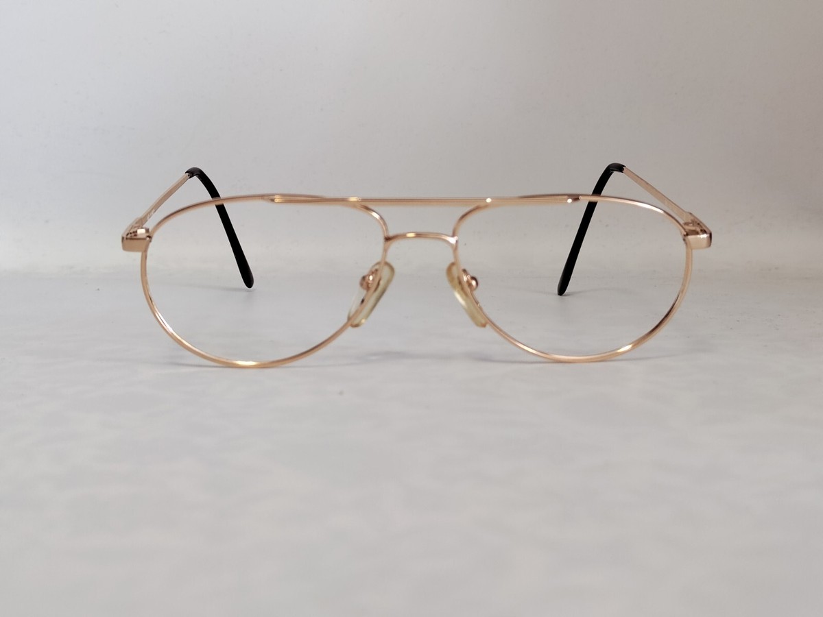 VINTAGE AO AMERICAN OPTICAL GOLD PILOT EYEGLASSES FRAME MADE IN