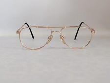 VINTAGE AO AMERICAN OPTICAL GOLD PILOT EYEGLASSES FRAME MADE IN USA 58/16 423