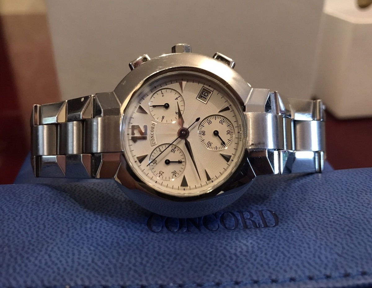 Concord La Scala Mens Chronograph Stainless Steel Wrist Watch 14