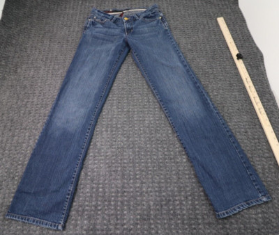 Marc Ecko Heart Cut Blue Jeans Women's Juniors Size 3 Mid Rise Straight Denim