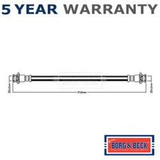 Borg & Beck Rear Inner Brake Hose Fits Viva Swift Baleno Karl 1.0 1.2 1.4