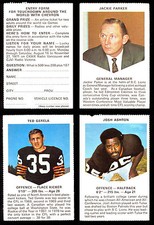 1971 CHEVRON TOUCHDOWN CFL FOOTBALL B C LIONS SET LOT OF 26 cards JACKIE PARKER