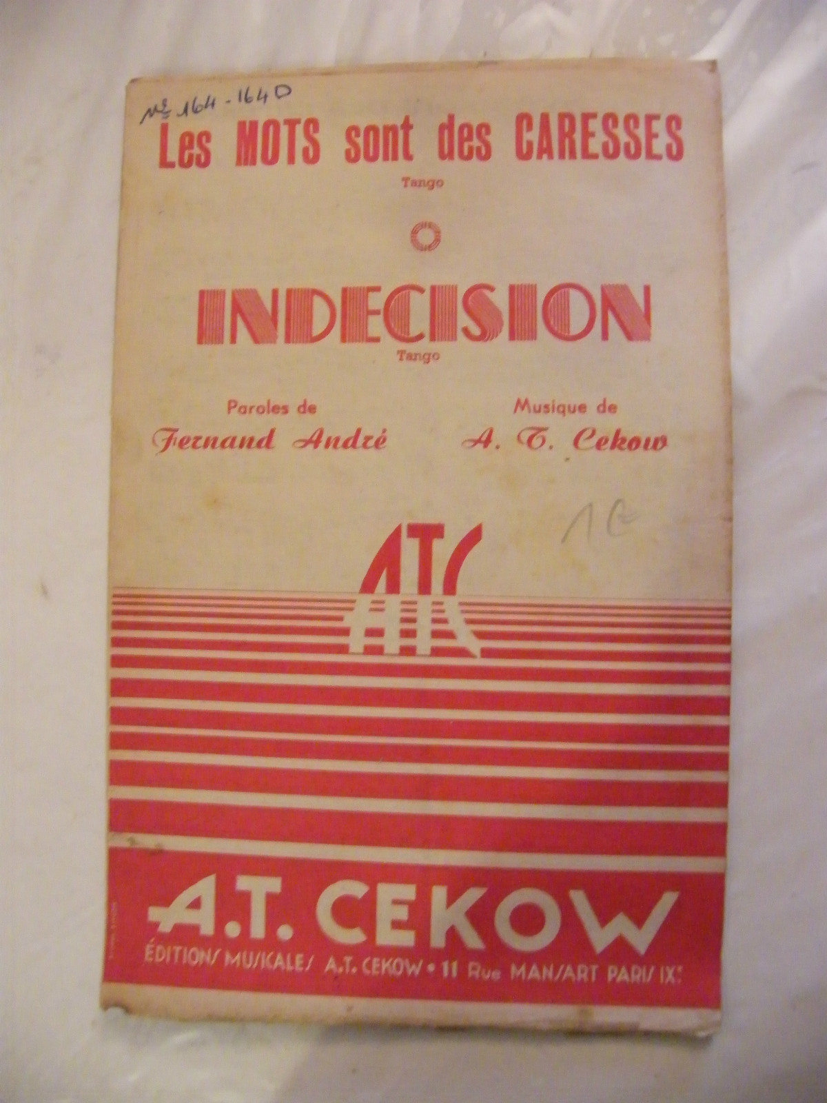 Partition The Words Are Caresses Indecision AT Cekow 1950