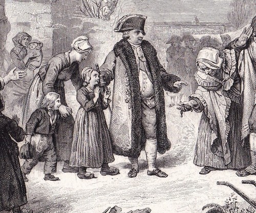 Le Roi Louis XVI Distribuant des Aumônes aux Pauvres de Versailles Louis Hersent - Picture 3 of 8
