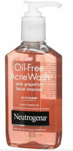 neutrogena pink grapefruit acne face wash & cleanser with vitamin c & salicylic acid
