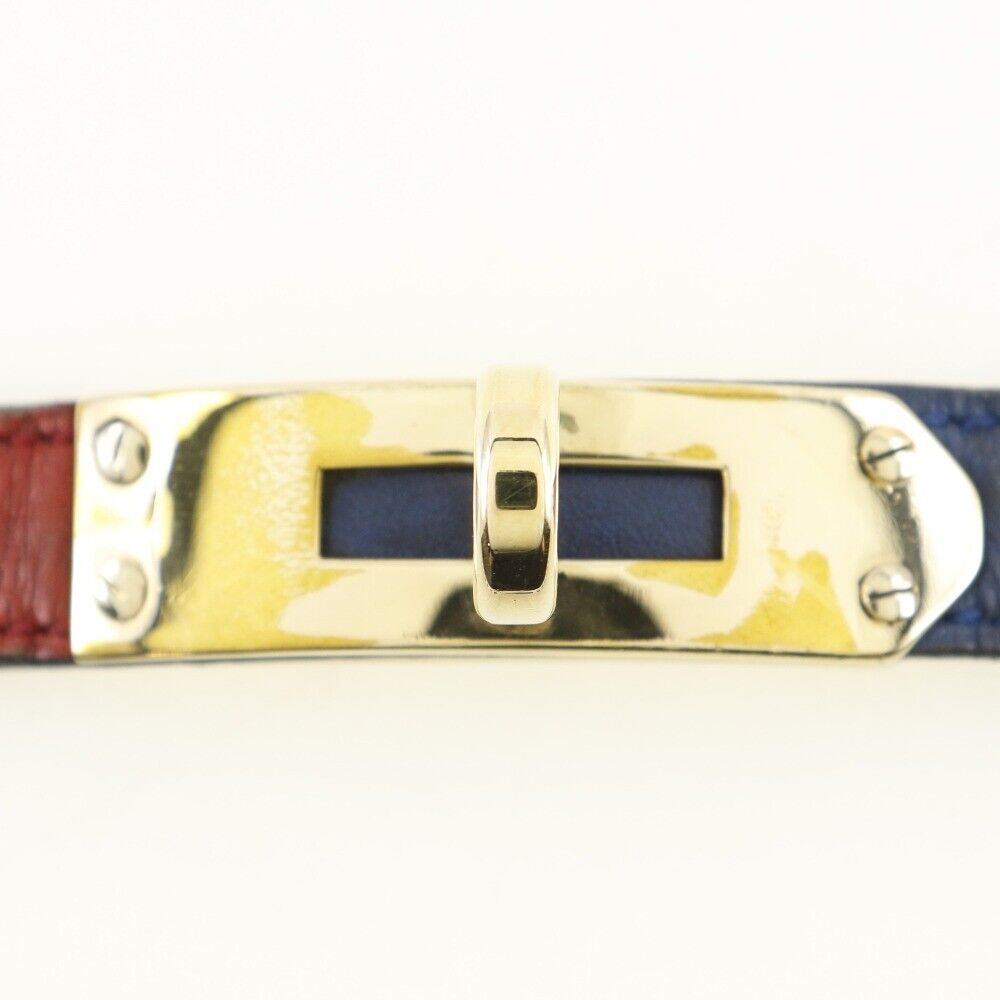 HERMES Kelly watch replacement strap Bracelet Blue / red HERMES Kelly watch replacement strap Bracelet Blue / red